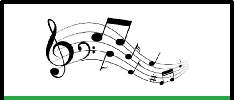 Ein Bild zeigt ein musikalisches Notensymbol und das Wort 'Veranstaltung' in weiß auf grünem Hintergrund.