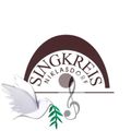 Das Logo zeigt eine weiße Taube mit einem Olivenzweig, der für Frieden steht. Darunter ist ein Musiknotenschlüssel und darüber steht der Text 'SINGKREIS NIKLASDORF'.