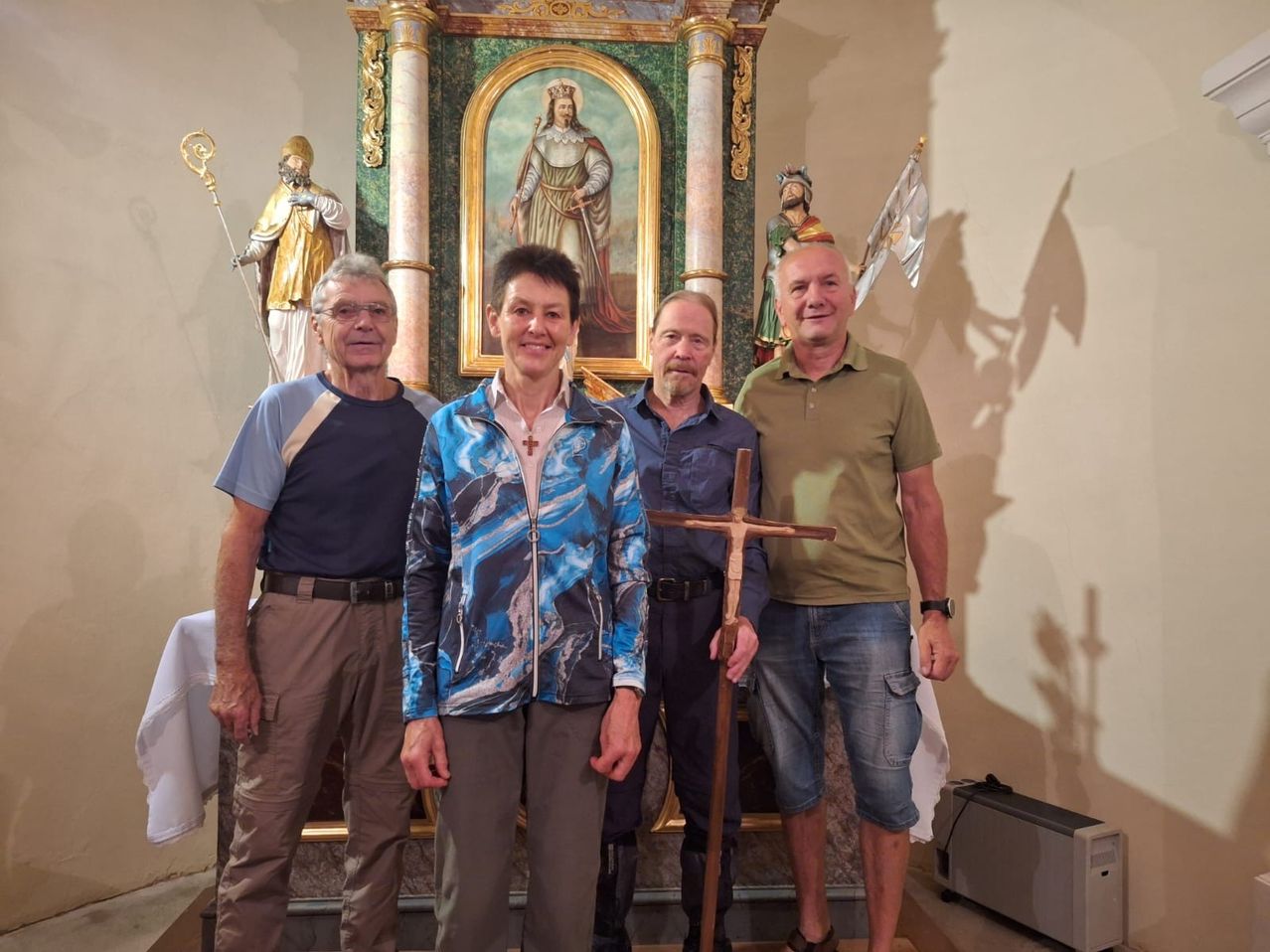 Gruppenfoto Fußwallfahrer Mariazell 2026 -Kapelle St. Stephan