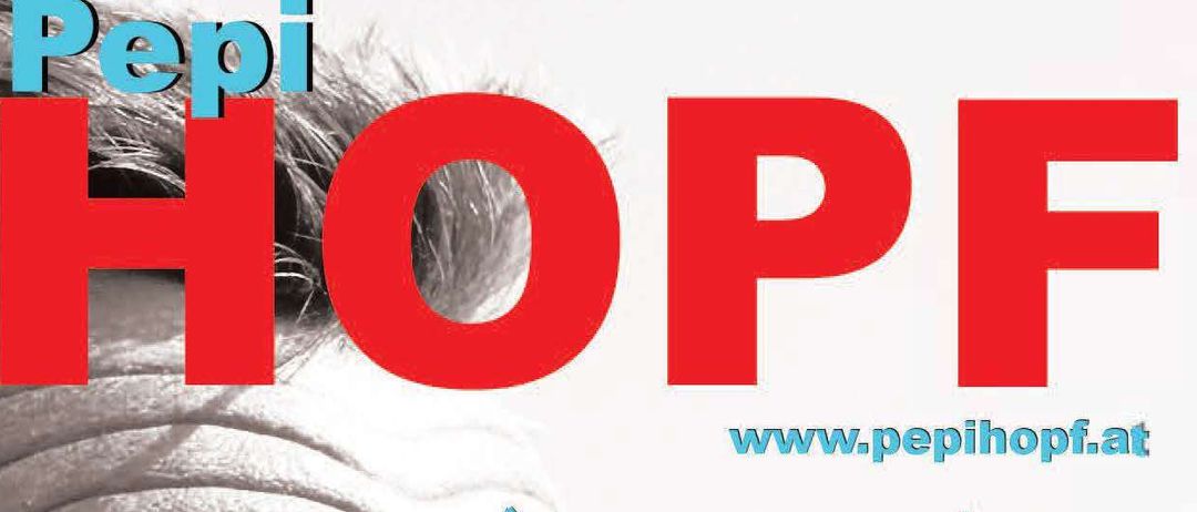 Poster for an event titled 'HOPF' featuring a close-up of an elderly man's face with text overlay. The event is scheduled for October 17, 2026, at Kulturhaus Raasdorf, starting at 19:30.