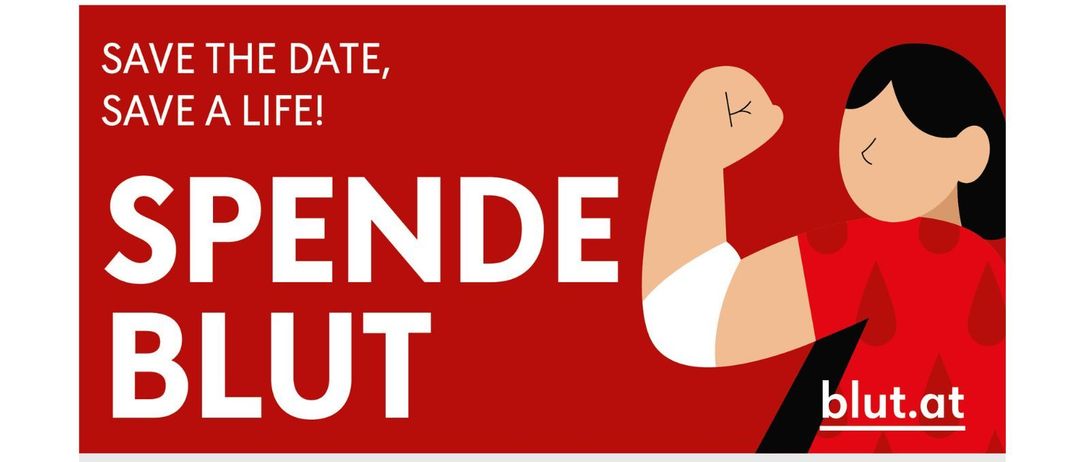 Werbung für eine Blutspendeveranstaltung am 24.10.2026 in Matzendorf-Hölles mit Terminen von 12:00 bis 14:00 und 15:00 bis 17:30. Kontaktdetails angegeben.