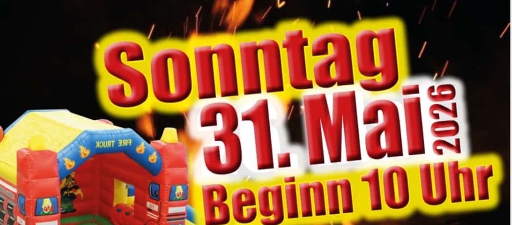 Posthaus Fruehschopppen-Veranstaltung der Freiwilligen Feuerwehr Kirchberg/R. Beginnt Sonntag, 31. Mai 2026 um 10 Uhr. Beinhaltet Hüpfburg. Sponsoren sind ProdL und Fleischhof Raabita.