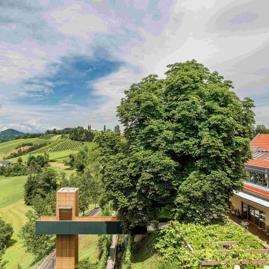 Tree, Building, Resort, Nature, Outdoors, Scenery, Housing, House, Roof, Countryside