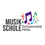 Musikschule Schwarzatal Mitte-Logo. Das Logo für Musik Schule Schwarzetal Mitte zeigt Musiknoten und Sterne in verschiedenen Farben.