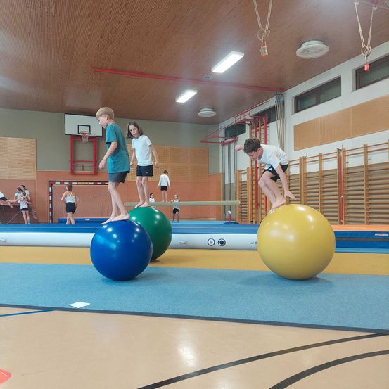 Bild enthält, Sphere, Pilates, Person, Adult, Male, Man, Shorts, Lamp, Play Area, Jumping