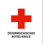 Das Bild zeigt das Emblem des Österreichischen Roten Kreuzes mit einem roten Kreuz auf weißem Hintergrund. Darunter steht der Schriftzug 'Österreichisches Rotes Kreuz'.