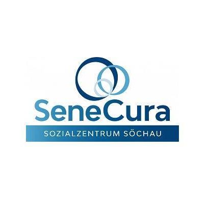 The logo for SeneCura Sozialzentrum Sochau, featuring a blue oval with the text SeneCura and a smaller oval within it.