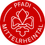 The image shows a logo for the organization PFADI Mittelrheintal, featuring a stylized lily and the text within a red circle.