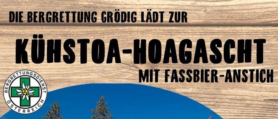 Ein Plakat bewirbt eine Berg Messe Veranstaltung mit verschiedenen Speisen, einschließlich Wurst und Gulasch, in einem Bergchalet. Die Veranstaltung findet am 31. August 2025 um 11:30 Uhr statt.