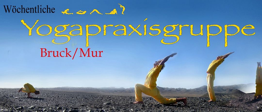 Plakat für Yoga-Kurse im Frühjahr 2026, Beginn am 10. und 12. Februar. Enthält Kontaktdaten und Website des Lehrers.