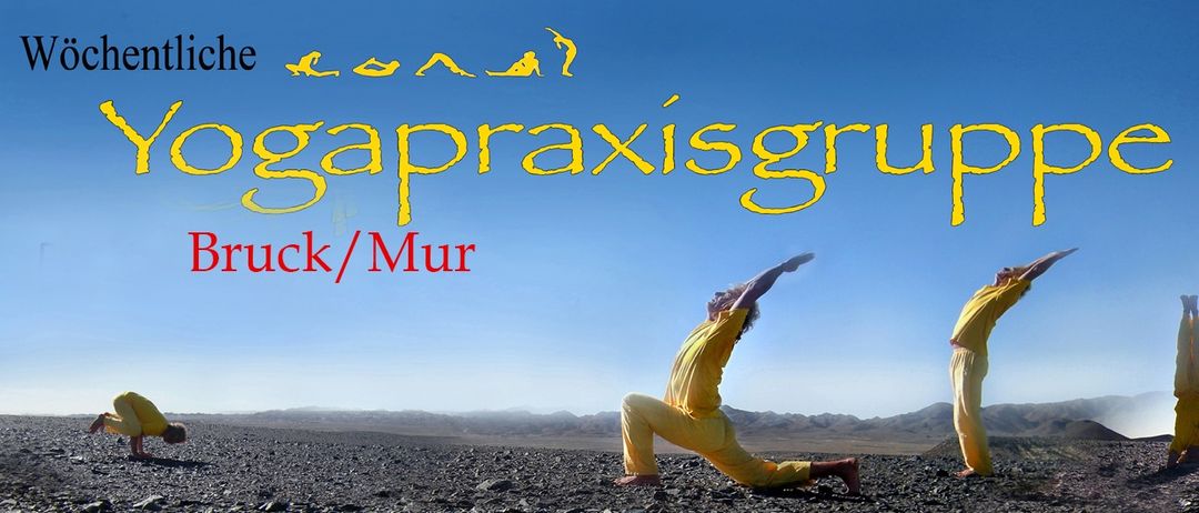 Plakat für Yogakurse im Frühjahr 2026. Details umfassen Ort, Termine, Kursleiter und Kontaktdaten.