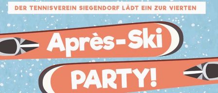 Apres-Ski-Party-Ankündigung mit Luke Mo. Skiausrüstung erforderlich. Datum: 17.01.26, Zeit: 19:00 Uhr. Ort: Musikheim Siegendorf.