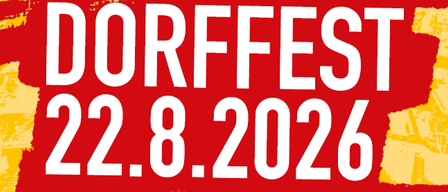 Plakat für Dorffest in Silzendorf am 22. August 2026, Beginn um 11:00 Uhr, im Klosterkeller.