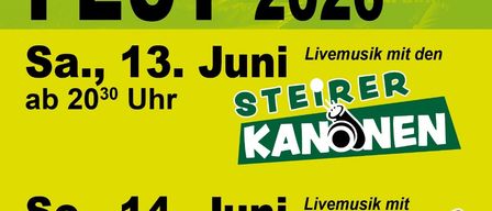Rust Haus Fest 2026: Live-Musik mit Steirer Kanonen am 13. Juni um 20:30 Uhr und Hafendorfer Fruhschopp am 14. Juni um 11:00 Uhr. Der Erlös der Veranstaltung dient der Anschaffung technischer Geräte.