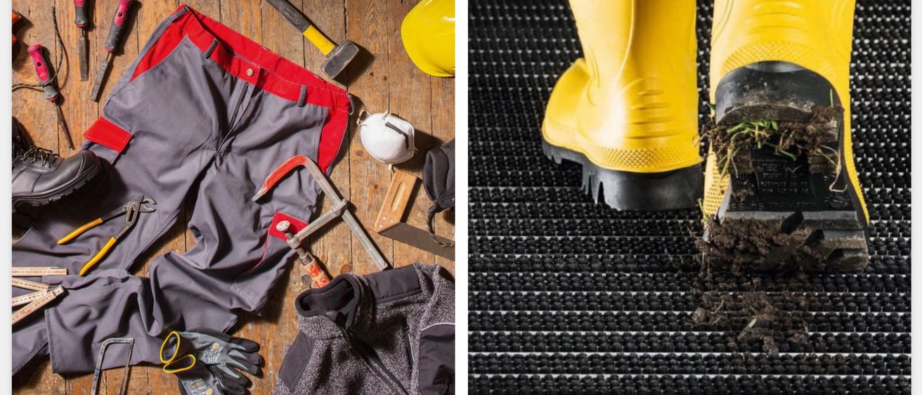 Bild enthält, Clothing, Footwear, Shoe, Glove, Hammer, Tool, Soil, Hardhat, Screwdriver, Boot