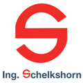 Das Bild zeigt das Logo von Ing. Schellkshorn, das einen roten 'S' mit einem Kreis darum enthält, vor weißem Hintergrund. Unten steht der Name 'Ing. Schellkshorn' in Rot.
