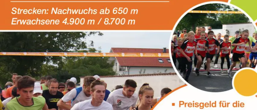 Plakat für die Tour 2026 Veranstaltung am Unterpetersdorfer Feuerwehrhaus am 26.09.2026. Es zeigt eine Gruppe von Läufern in einem Rennen mit Distanzen und Tipps für Teilnehmer.