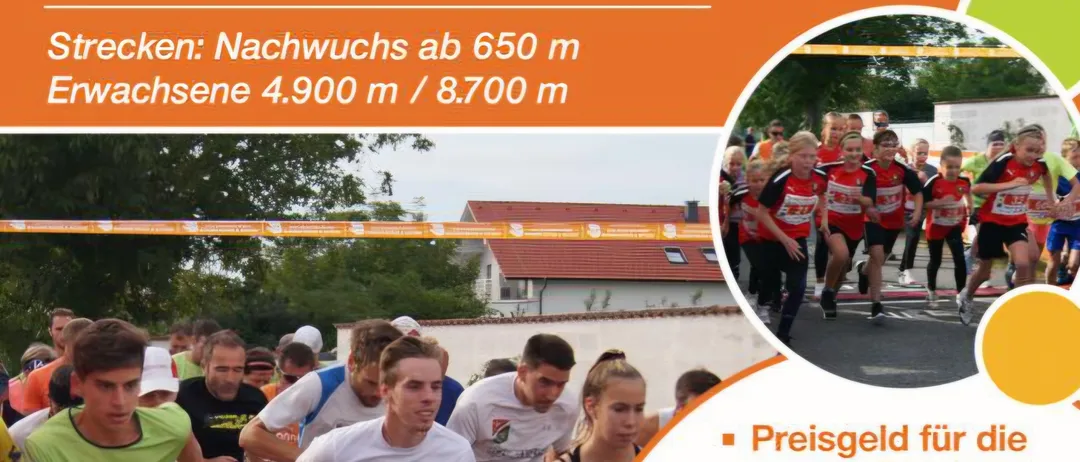 Plakat für die Tour 2026 Veranstaltung am Unterpetersdorfer Feuerwehrhaus am 26.09.2026. Es zeigt eine Gruppe von Läufern in einem Rennen mit Distanzen und Tipps für Teilnehmer.