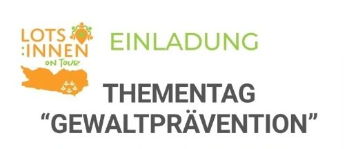 Ein Plakat für einen 'Thementag Gewaltprävention' in Kärnten, Österreich, mit Zeitplan, Rednern und Details zu einem interaktiven Workshop. Die Veranstaltung wird von der Europäischen Union und lokalen Organisationen unterstützt.