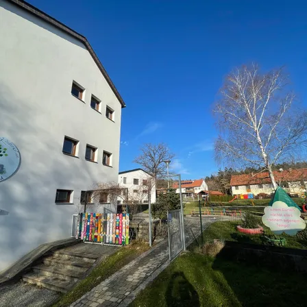 Building, Monastery, Shelter, City, Neighborhood, Urban, Street, Villa, Tree, Grass