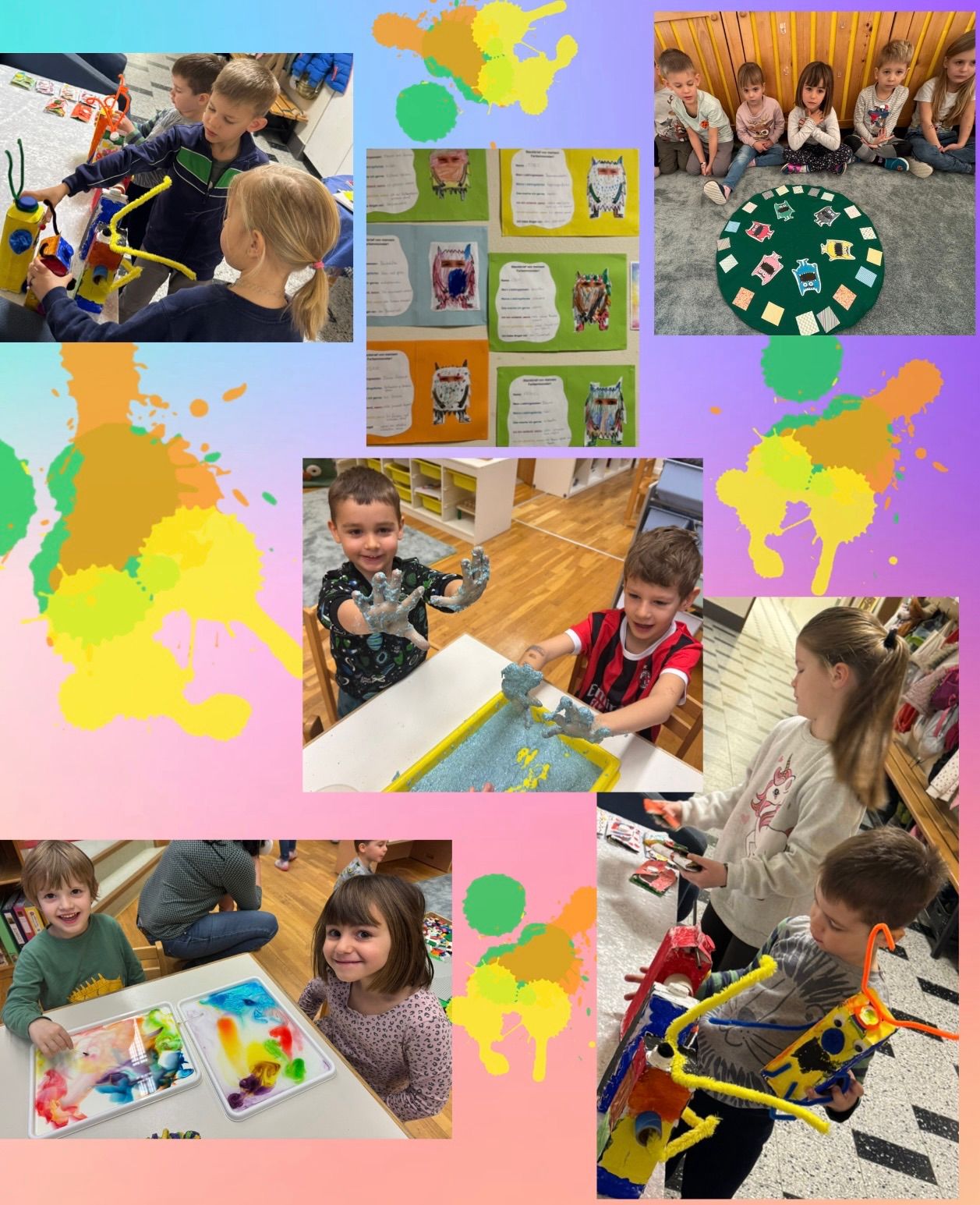 Bild enthält, Art, Collage, Kindergarten, Child, Female, Girl, Person, Boy, Male, Face