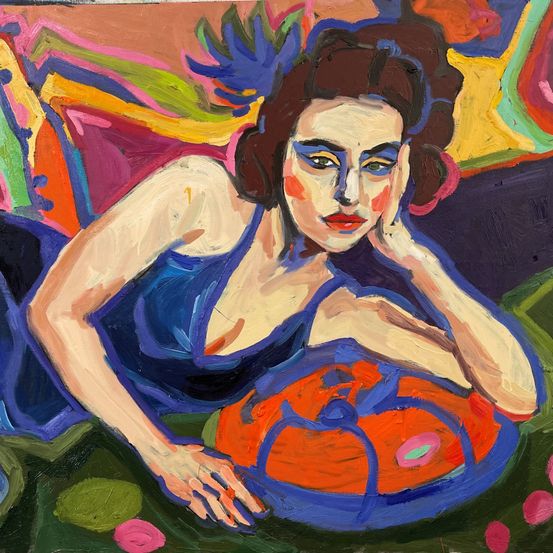 Bild enthält, Art, Modern Art, Painting, Person, Face, Head