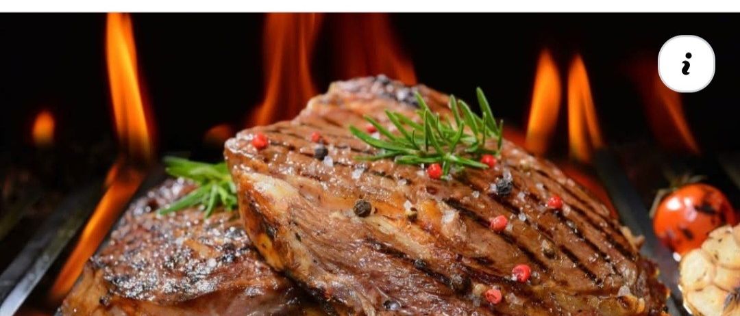 Eine Werbung für Gasthaus Gölles Dorfwirt zeigt gegrillte Steaks auf einem Grill mit Flammen. Das Bild enthält einen Link zur Website dorfwirt-goelles.at. Es ist auf den 4. Juli 2025 datiert.