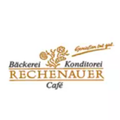 Das Bild zeigt das Logo der Bäckerei und Konditorei Rechenauer Café mit einer Bäckerei und einem Café. Es ist gesetzlich geschützt. Weitere Informationen sind verfügbar.
