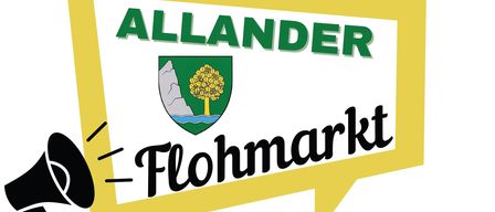 Poster for Allander Flohmarkt. It will take place on Saturday, May 9, 2026, from 9:00 AM to 3:00 PM at Gemeindepark Alland.