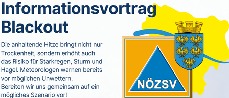 Ein Infografik über einen Stromausfall, einschließlich einer Lebensmittelliste, Notfallwarnungen und Ratschlägen zur Beruhigung. Das Bild zeigt eine Karte einer Region mit einem Warnzeichen und einem Datum vom 17. September 2026.