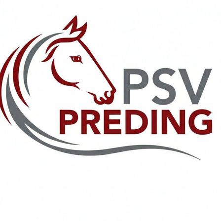 Das Logo zeigt einen stilisierten Pferdekopf mit dem Text PSV PREDING in Rot auf weißem Hintergrund.