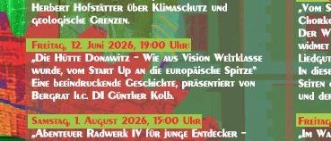 Plakat für "Tage der Industriekultur 2026" mit verschiedenen Veranstaltungen, Terminen und Orten. Freier Eintritt mit Spende für das Radwerk IV.