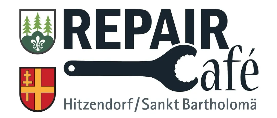 Schwarz-Weiß-Logo mit dem Wort REPAIR und einem Schraubenschlüssel-Symbol. Darunter steht der Text 'itzendorf/Sankt Barth'.
