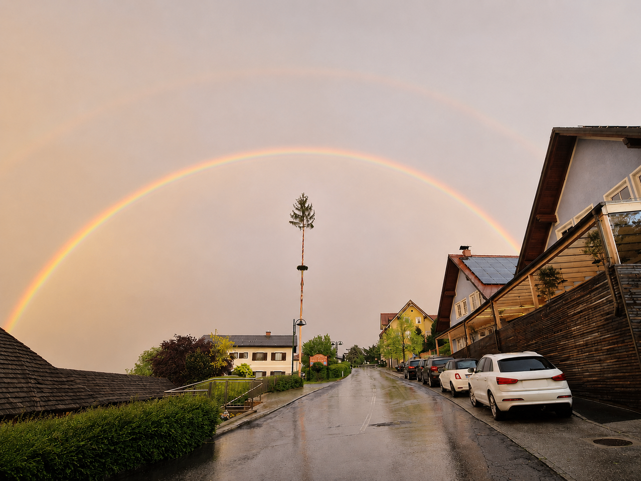 Regenbogen in Sankt Bartholomä