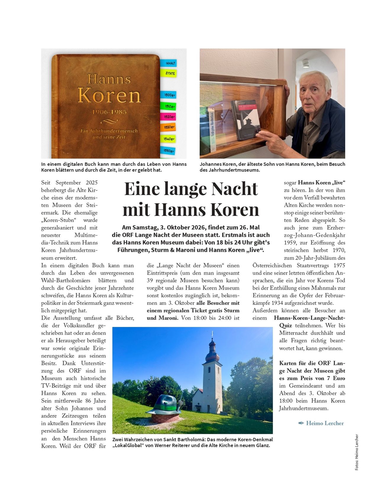 Eine lange Nacht mit Hanns Koren