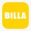 Billa Balogh OG-Logo. Das BILLA-Logo, in Weiß auf gelbem Hintergrund, ist quadratisch mit abgerundeten Ecken. Der Text BILLA ist zentriert und in fetter, serifenloser Schrift geschrieben.
