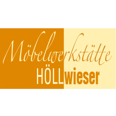 Das Logo einer Möbelwerkstatt namens HOU Wiesler, mit eleganter Typografie und einem orange-beigen Farbschema.
