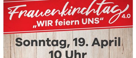 Plakat für eine Sonntagsveranstaltung am 19. April um 10 Uhr im Valentin-Leitgeb-Park, Kühnsdorf. Es zeigt die Band TipTop mit zwei Männern, einer spielt Gitarre und der andere Akkordeon. Das Plakat erwähnt frische Brezen und Bier. Der Text lädt auch alle Männer herzlich ein.