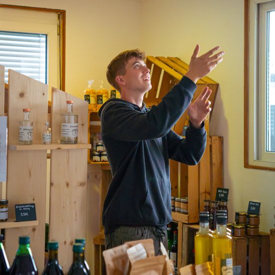 Bild enthält, Shelf, Bottle, Wood, Person, Plywood, Alcohol, Beer, Beverage, Face, Perfume