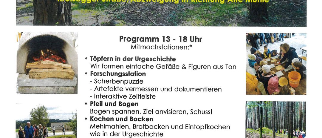 Der Tag der Hügelgräber in Grafenschachen 2025 findet am Freitag, 19. September statt. Aktivitaten umfassen Tontöpferarbeiten, Forschungsstationen, Pfeil- und Bogenherstellung, Kochen und eine Schatzsuche. Die Teilnahme ist kostenlos und erfordert keine Anmeldung.