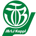 Grünes Logo mit einem weißen Kreuz in einem Kreis, darunter steht 'JB/LJ Kappl'.