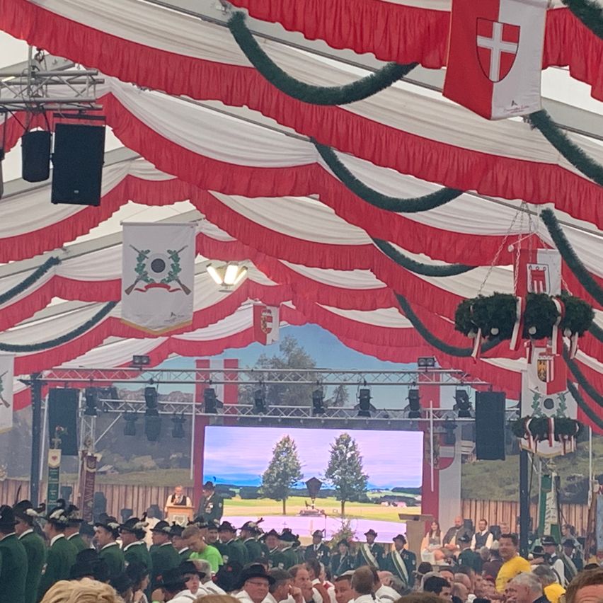 Bild enthält, Concert, Crowd, Person, Stage, People, Auditorium, Indoors, Theater, Face, Audience