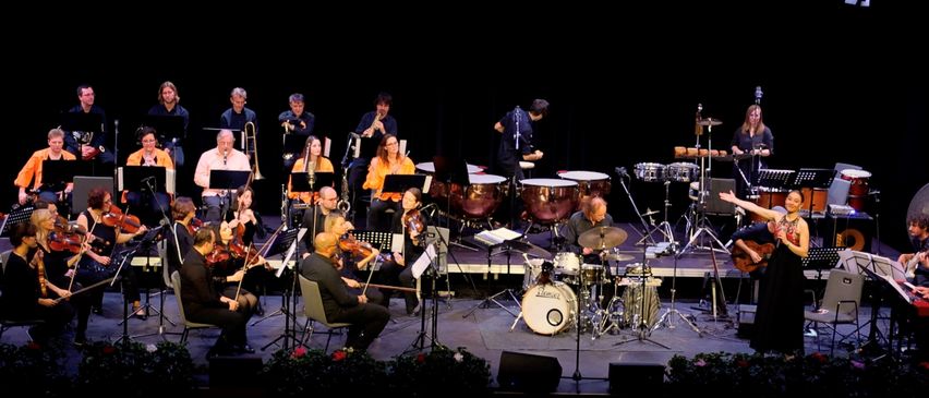 Bild enthält, Group Performance, Person, Music, Music Band, Musical Instrument, Musician, Performer, Concert, Crowd, Indoors