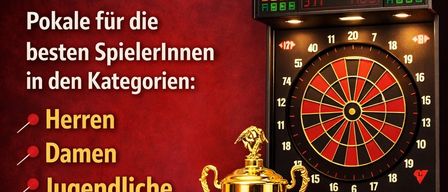 Dart-Turnier am Samstag, 13. Juni 2026 ab 16 Uhr im Cafe Dietmayer am Semmering. Preise für die besten Spieler in den Kategorien: Herren, Damen und Jugendliche (bis max. 25 Jahre).