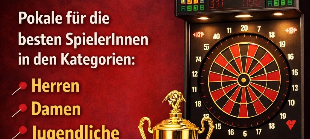 Dart-Turnier am Samstag, 13. Juni 2026 ab 16 Uhr im Cafe Dietmayer am Semmering. Preise für die besten Spieler in den Kategorien: Herren, Damen und Jugendliche (bis max. 25 Jahre).