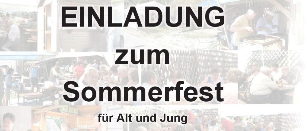 Plakat für das Sommerfest von Kirchberg am Wagram für alle Altersgruppen. Ort: 3470 Oberstockstall beim Burger-Keller. Datum: Samstag, 27. Juni 2026. Beginn: 12:00 Uhr. Essen und Getränke solange der Vorrat reicht. Besuchen Sie www.pv-kirchberg-wagram.at für weitere Informationen.