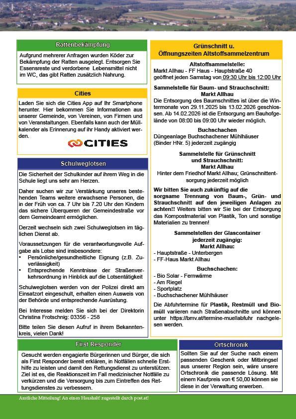 Dieses Dokument handelt von Rattenbekämpfung, Sammelstellen, Schulbegleitung und Notfalldiensten. Es erklärt, wie man Rattensichtungen meldet, Sammelstellen für verschiedene Materialien, die Bedeutung der Schulbegleitung und die Rolle von Ersthelfern.
