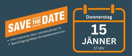 Ein Veranstaltungsposter für eine Schulung bei TE Connectivity. Datum: Donnerstag, 15. Januar, 17:00 Uhr. Anmeldung erwünscht bei Christian Lapacca oder per E-Mail. Ort: Dimling, Schrackstraße 1, 3830 Waidhofen an der Thaya.