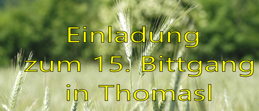 Einladung um 15. Bitte nach Thomas.