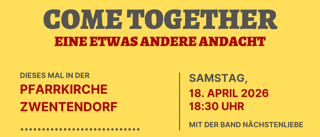 Plakat mit einer Band auf der Bühne. Es steht Jesus für dich. Kommt zusammen. 18. April 2026 um 18:30 Uhr.